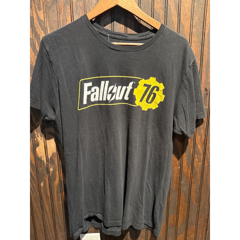 Fallout 76 Mens Graphic T-Shirt Black Short Sleeve Gaming Logo Tee XL